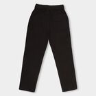 Boys Jet Black Relaxed Fit Cargo Trousers, काला, small image number null