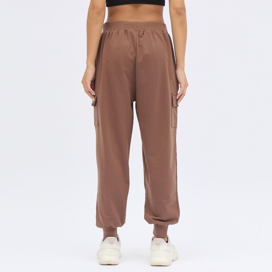 Women's Muted Brown Regular Fit Jogger Track Pants, Brown, large image number null