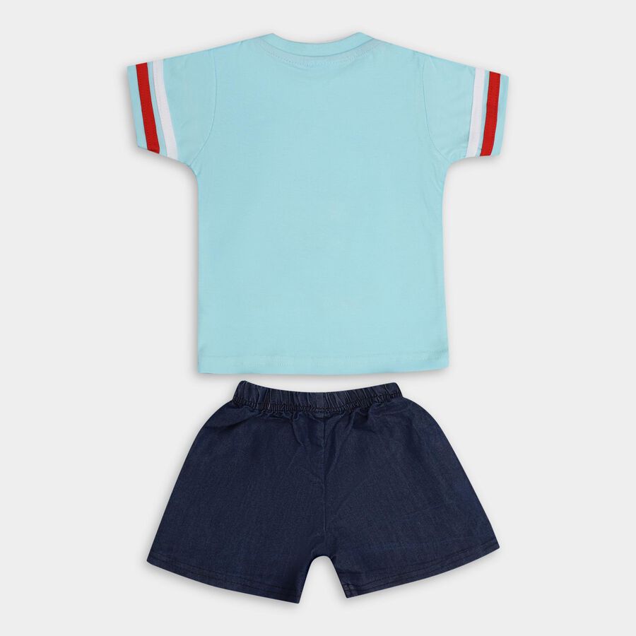 Infant Boys' 100% Cotton Baba Suit , Aqua, large image number null