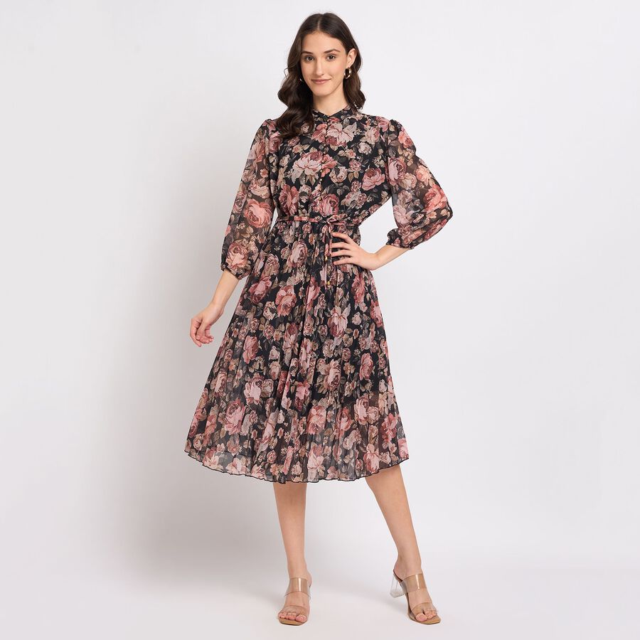 Ladies' Dress, काला, large image number null