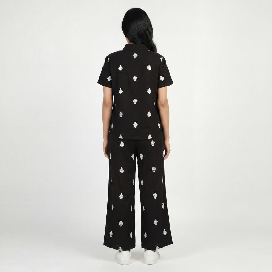 Women's Black Solid Co-ord Set, Black, large