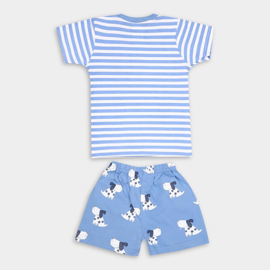 Infants' 100% Cotton Baba Suit , मध्यम नीला, large image number null