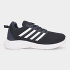 Men's Deep Midnight Navy Blue Lace-Up Sports Shoes, Navy Blue, small