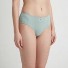 Women's Green Cotton Regular Fit Panty, Light Green, small