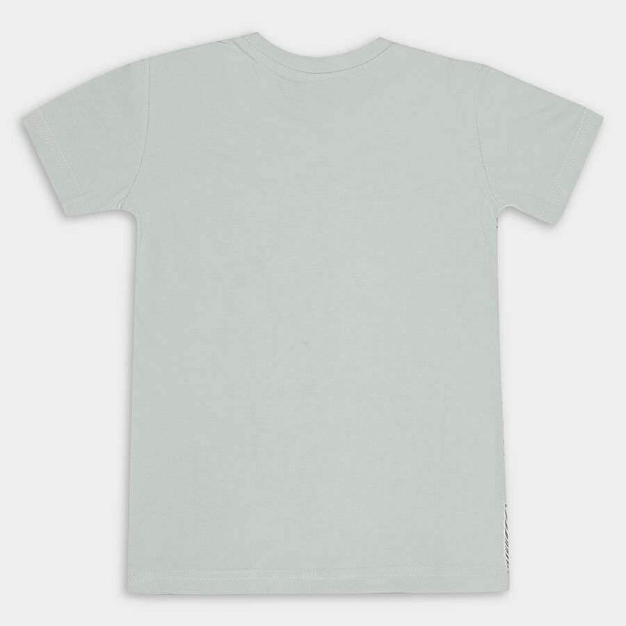 Boys' 100% Cotton Half Sleeves T-Shirt, Light Green, large image number null
