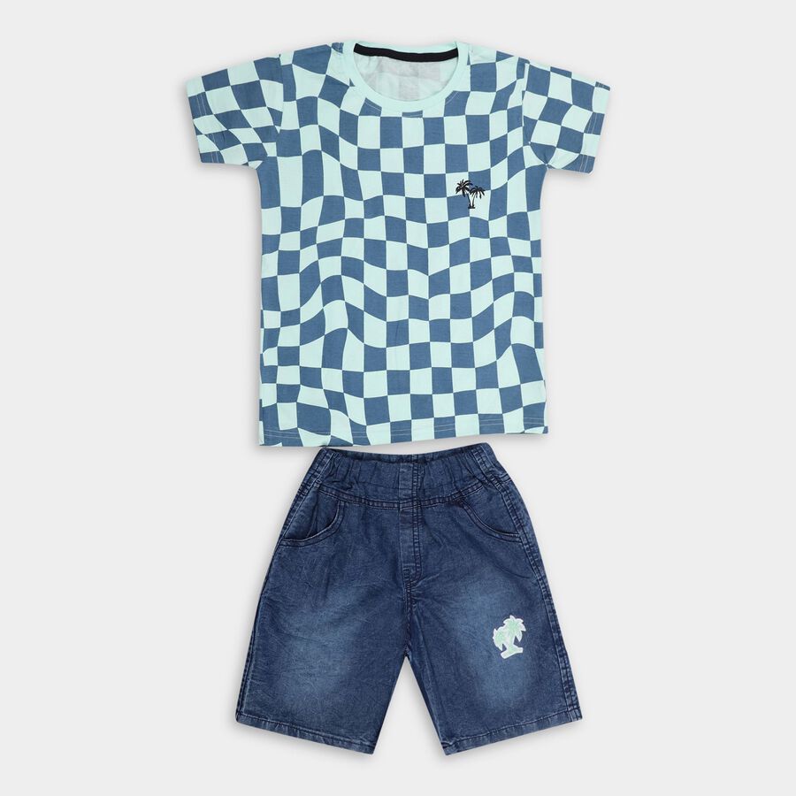 Boys'100% Cotton Woven Baba Suit, Light Green, large image number null