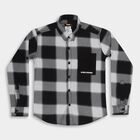 Boys' Dusty Charcoal Black Cotton Classic Casual Shirt, काला, small image number null