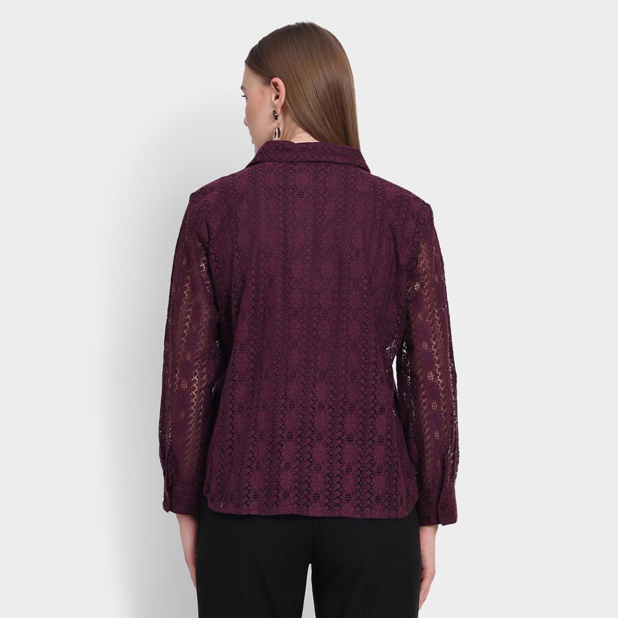 Ladies' Shirt, वाइन, large image number null