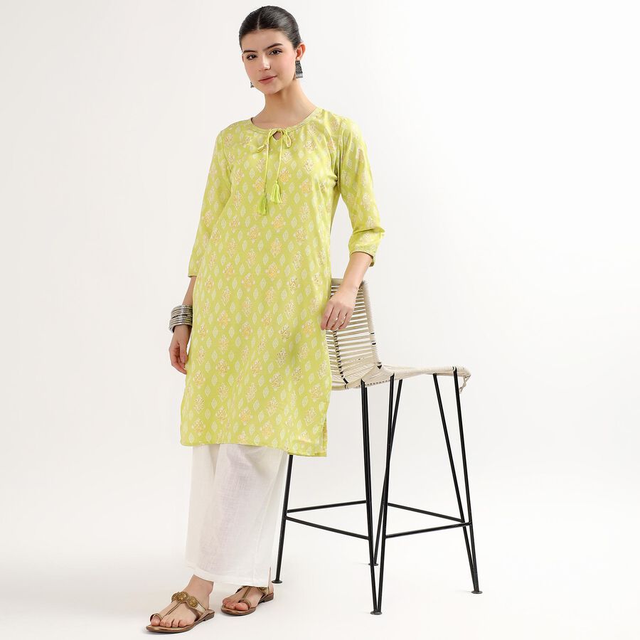 Ladies' Kurta, हल्का हरा, large image number null