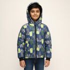 Boys Navy Hooded Casual Jacket, Light Blue, small image number null
