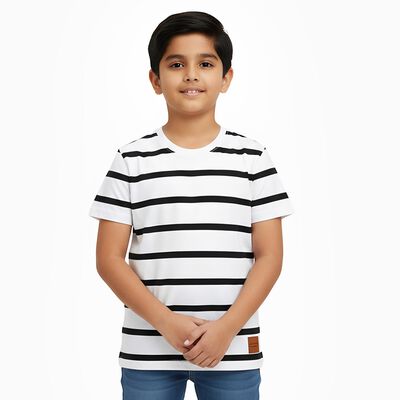 Boys' 100% Cotton Half Sleeves T-Shirt