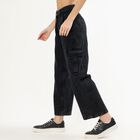 Women's Muted Indigo Slim Fit High Waist Jeans, Black, small