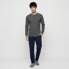 Men's Charcoal Long Sleeve Thermal, चारकोल, small