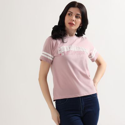 Ladies' 100% Cotton Round Neck T-Shirt
