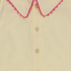 Infants Yellow Cotton Half Sleeve Spread Collar Casual Shirt, पीला, small