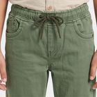 Boys' Olive Green Straight Fit Drawstring Waist Jeans, Olive, small