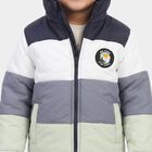 Boys Navy Blue Hooded Puffer Jacket, Navy Blue, small
