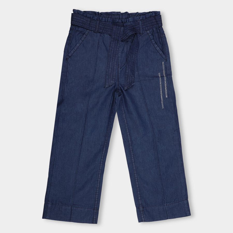 Girls' Pull Ups Jeans, Dark Blue, large