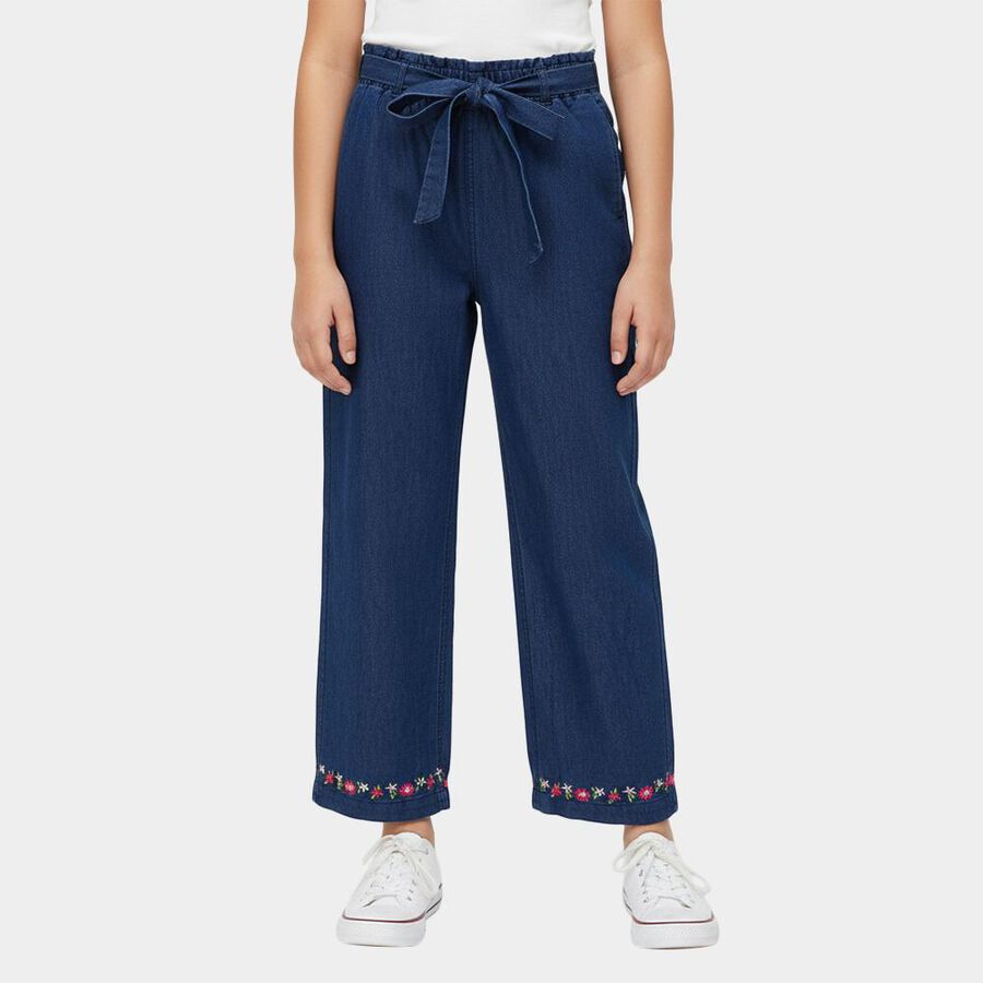 Girls' Jeans, गहरा नीला, large image number null