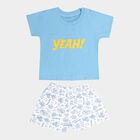 Infants Cotton Baba Suit, Melange Blue, small image number null