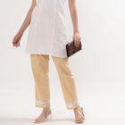 Ladies' 100% Cotton Palazzos, गहरा पीला, small image number null