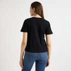 Ladies' 100% Cotton Round Neck T-Shirt, Black, small image number null
