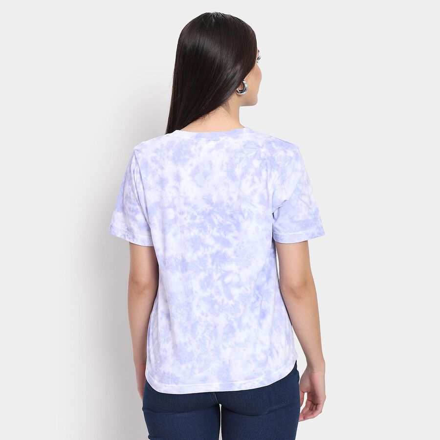 Ladies' 100% Cotton Round Neck T-Shirt , लाइलेक, large image number null