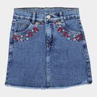 Girls' Skirt, Mid Blue, small