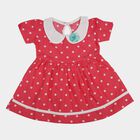 Infants' Pink Polka Dot Fit and Flare Frock, गुलाबी, small