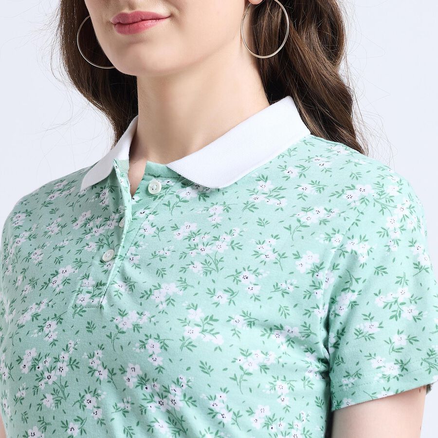 Ladies' 100% Cotton Polo T-Shirt , Light Green, large image number null