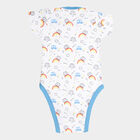 Infants Cotton Bodysuit, Mid Blue, small image number null