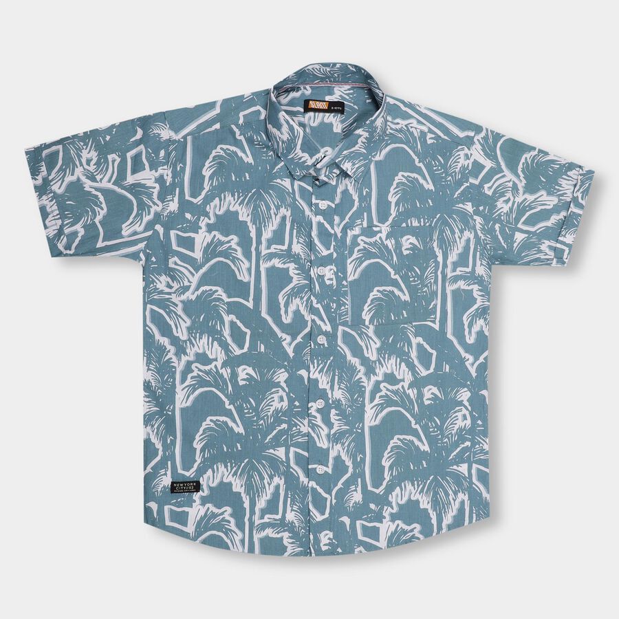 Boys' 100% Cotton Casual Shirt , Light Blue, large image number null