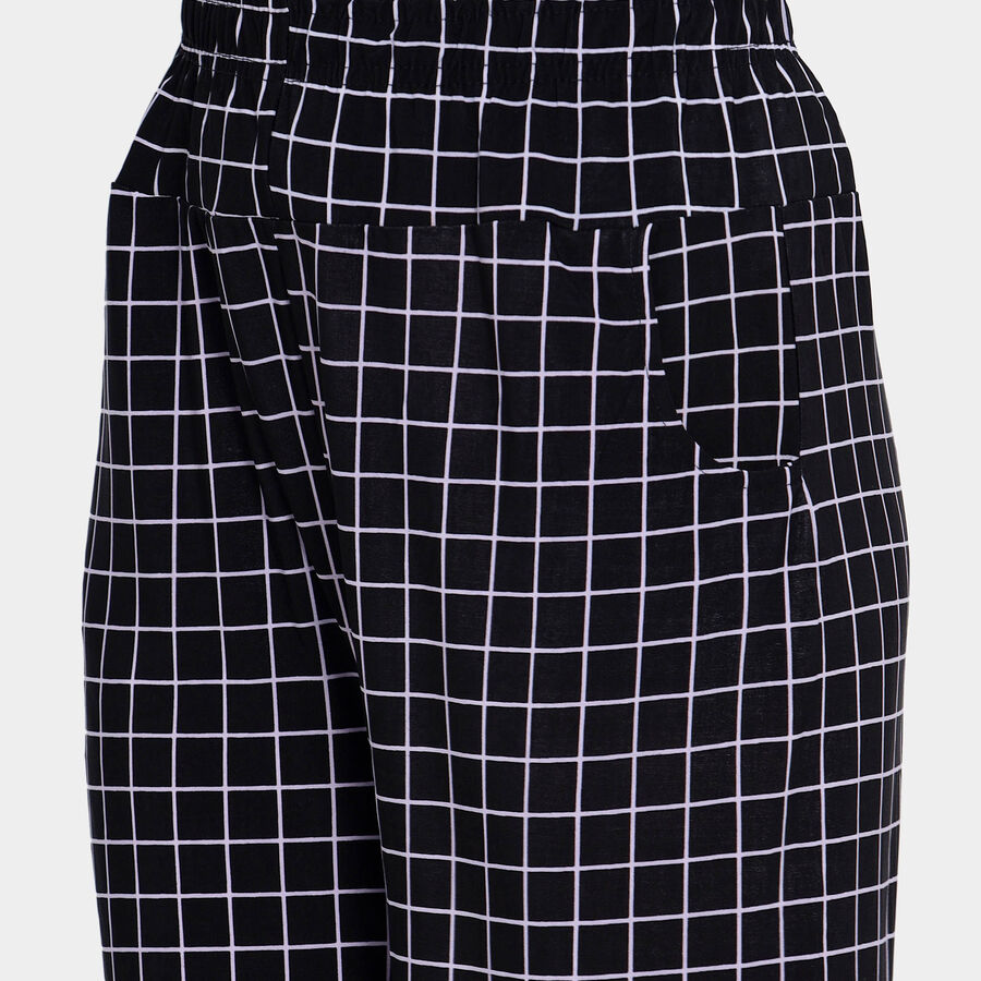 Checks Trousers, Black, large image number null