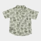 Infants Green Cotton Casual Shirt, Light Green, small