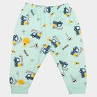 Infants' Mint Green Jogger Fit Cartoon Printed Pyjama, हल्का हरा, small