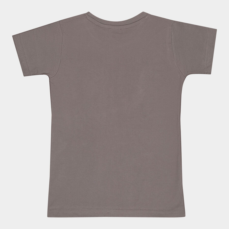 Boys Cotton T-Shirt, Charcoal, large image number null