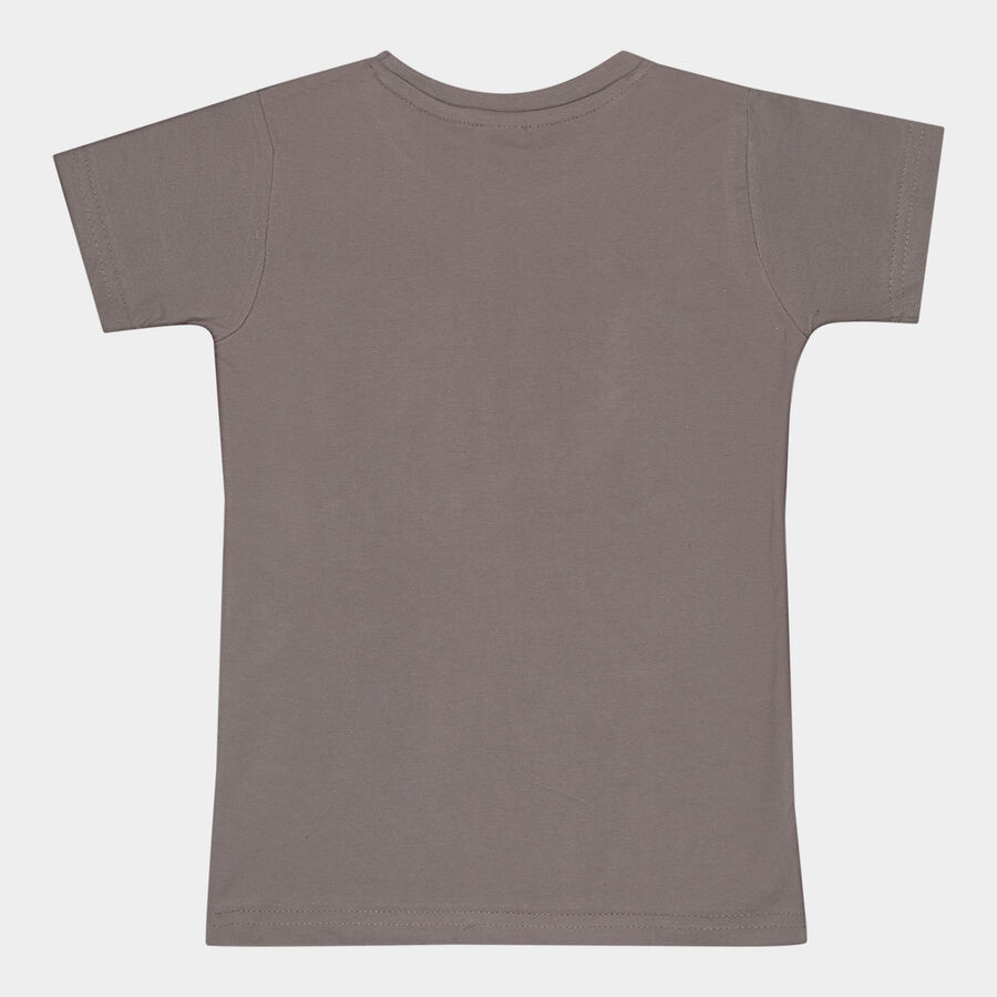 कॉटन टी-शर्ट, चारकोल, large image number null