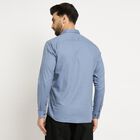 Men's 100% Cotton Casual Shirt, Mid Blue, small image number null