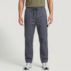 Men's Mid Blue Slim Fit Cargo Trousers, मध्यम नीला, small