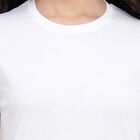 Cotton Solid Round Neck T-Shirt, White, small image number null