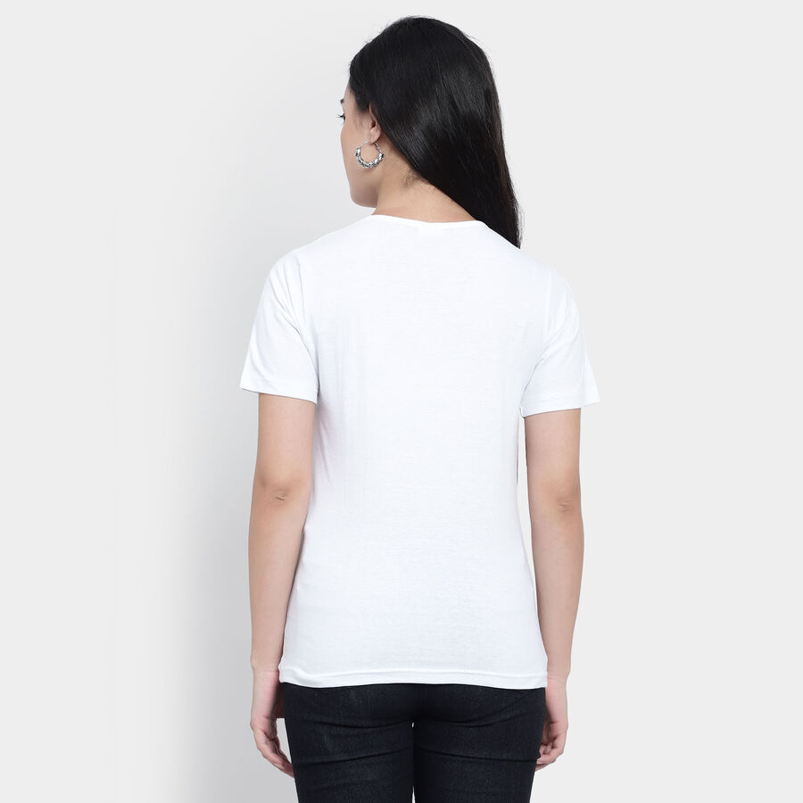 Round Neck T-Shirt, White, large image number null
