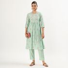 Women's Light Mint Green Embroidered Ethnic Set, Light Green, small image number null