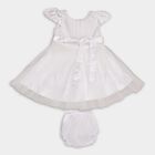 Infant Girls' Frock, सफ़ेद, small image number null