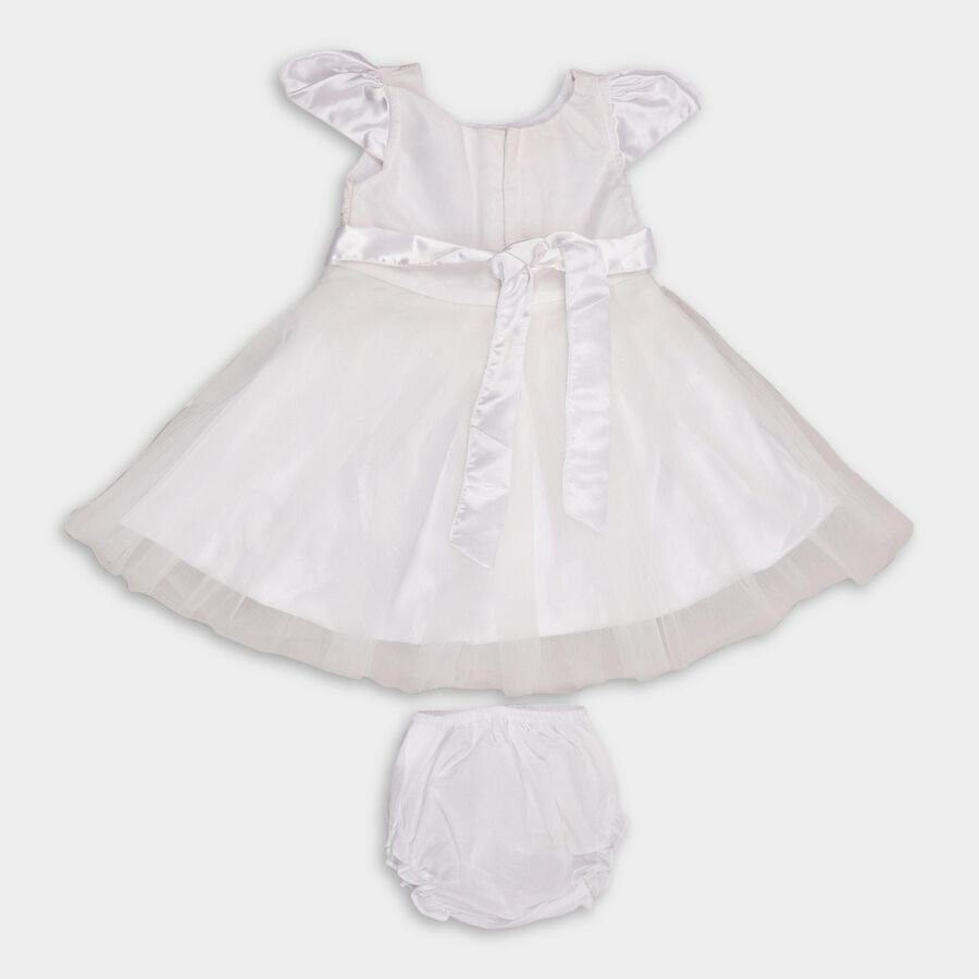 Infant Girls' Frock, सफ़ेद, large image number null