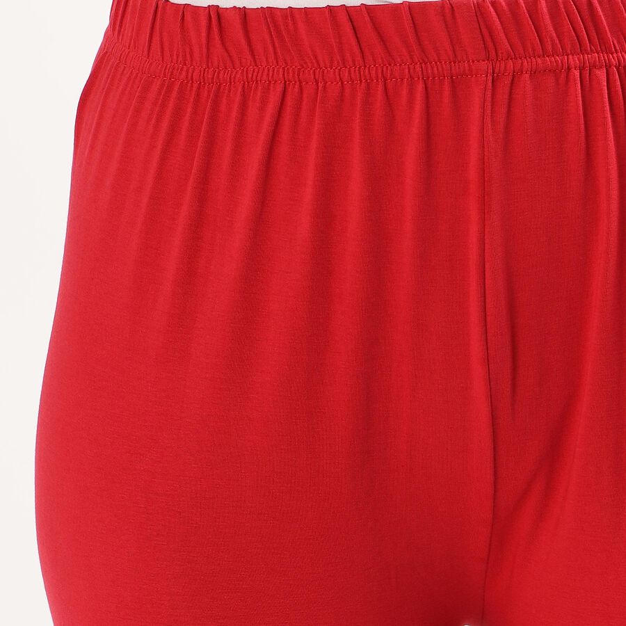 Women's Vibrant Red Cotton Blend Ankle-Length Churidar, Red, large image number null