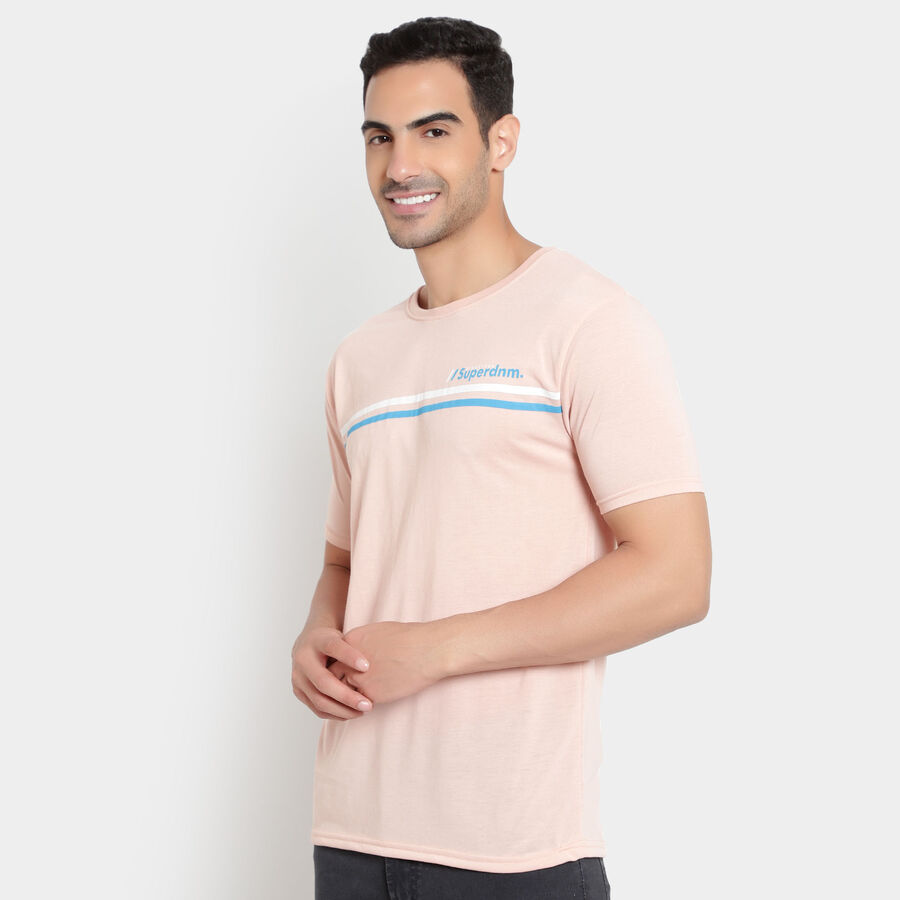 Round Neck T-Shirt, Peach, large image number null