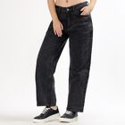 Ladies' 100% Cotton Jeans, काला, small image number null