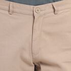 Men's 100% Cotton Slim Fit Casual Trousers , Beige, small image number null