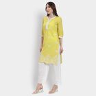 Ladies' 100% Cotton Kurta Pyjama Set, पीला, small image number null