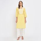 Ladies' 100% Cotton Kurta , पीला, small image number null